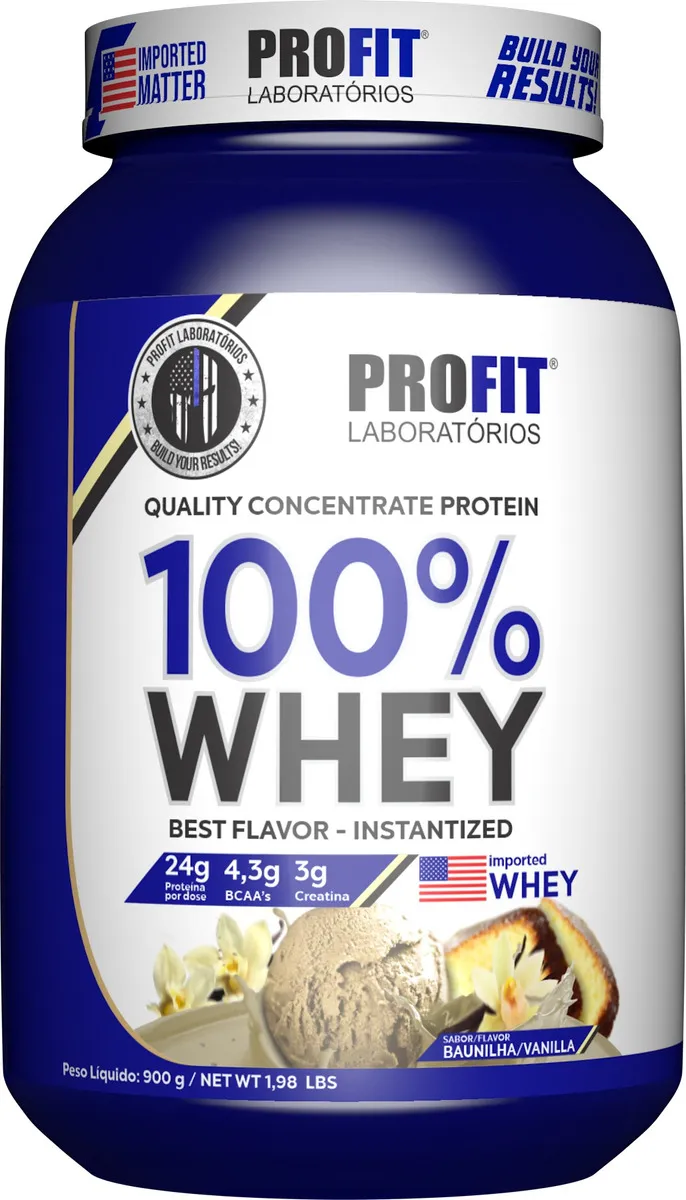 Whey Concentrado 100% Quality com Creatina BCAA Profit 