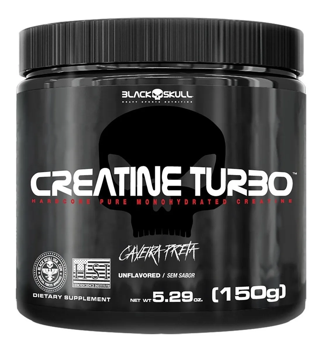 Cretaina 150g Black Skull Turbo Caveira Preta Sabor Sem sabor