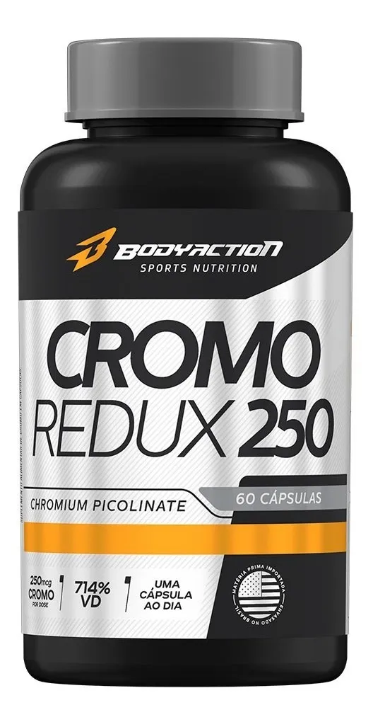 Termogênico De Cromo Redux 250mg 60 Capsulas Bodyaction